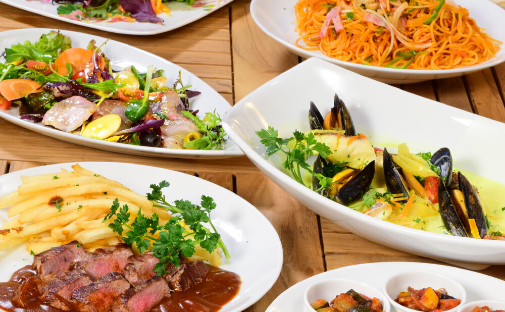 コース料理のサンプルページ